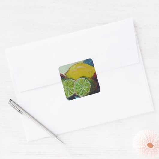 Sticker rond citron vert (Enveloppe)