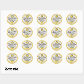 Sticker Rond Citron vintage (Feuille)