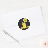 Sticker Rond Citronade de sourire mignon (Enveloppe)