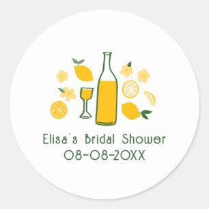 Sticker Rond Citronnade au Limoncello personnalisée LEMON Maria