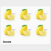 Sticker Rond Citrons (Feuille)
