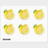 Sticker Rond Citrons (Feuille)