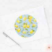 Sticker Rond citrons aquarelle 4 (Enveloppe)