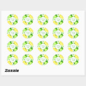 Sticker Rond Citrons citrons | tranches de citron vert (Feuille)