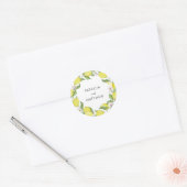 Sticker Rond Citrons d'été Mariage (Enveloppe)