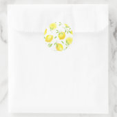 Sticker Rond Citrons et feuilles (Sac)