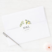 Sticker Rond Citrons et olives Enveloppe Mariage de la nature (Enveloppe)