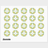 Sticker Rond Citrons Fruit Citron Botanique (Feuille)
