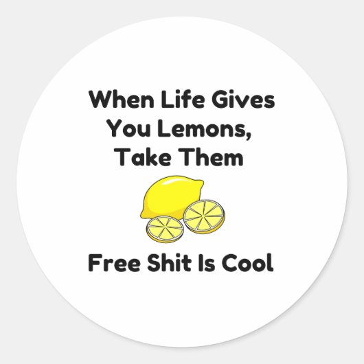 Sticker Rond Citrons gratuits (Devant)