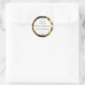 Sticker Rond Citrons italiens élégants dans un panier (Sac)