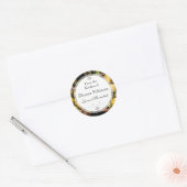 Sticker Rond Citrons italiens élégants dans un panier (Enveloppe)