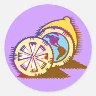 Sticker Rond Citrons mondains