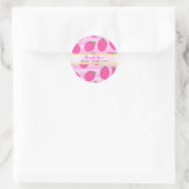 Sticker Rond Citrons roses Lemonade Fruit d'été Aquarelle Favor (Sac)