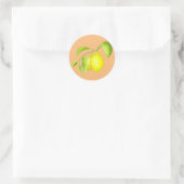 Sticker Rond Citrons sur une branche (Sac)