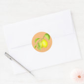 Sticker Rond Citrons sur une branche (Enveloppe)