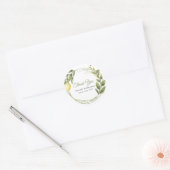 Sticker Rond Citrons verdure Mariage Merci de couronnes (Enveloppe)