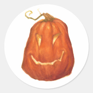 Sticker Rond Citrouille