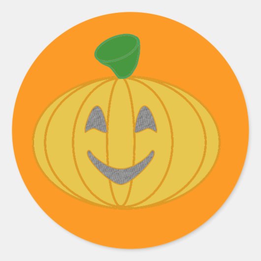 Sticker Rond Citrouille (Devant)