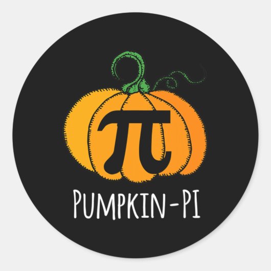 Sticker Rond Citrouille amusant Pi Halloween Costume Math Day O (Devant)