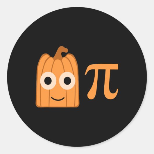Sticker Rond Citrouille Amusant Pi Teacher Pour Les Maths Et En (Devant)
