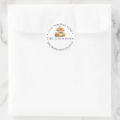 Sticker Rond Citrouille Automne | Adresse Rustique (Sac)