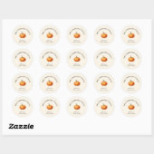 Sticker Rond Citrouille automne automne bienvenue chez nous (Feuille)