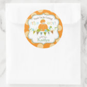 Sticker Rond Citrouille Automne Boy Parties scintillant or Baby (Sac)