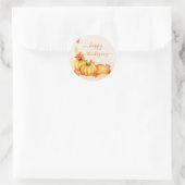 Sticker Rond Citrouille automne | Thanksgiving (Sac)