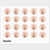 Sticker Rond Citrouille bébé éffrayant pour filles (Feuille)