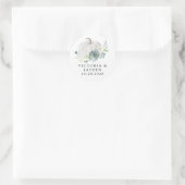 Sticker Rond Citrouille blanc Élégant automne Succulent Chic Ma (Sac)