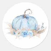 Sticker Rond Citrouille bleue (Devant)