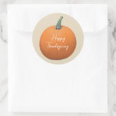 Sticker Rond Citrouille bon thanksgiving (Sac)