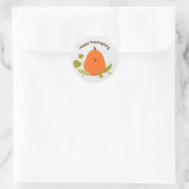 Sticker Rond Citrouille bon thanksgiving (Sac)