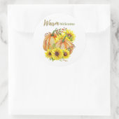 Sticker rond citrouille chaleureux (Sac)