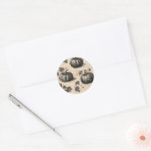 Sticker Rond Citrouille classique d'Halloween (Enveloppe)