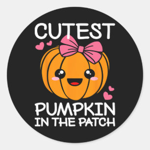Sticker Rond Citrouille Cutest Dans Le Patch Fun Halloween Than