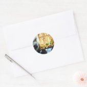 Sticker Rond Citrouille d'automne (Enveloppe)