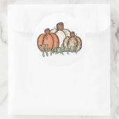 Sticker Rond Citrouille d'automne MerciFul simple (Sac)