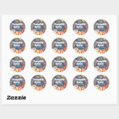 Sticker Rond Citrouille d'automne Spice Automne Bleu foncé (Feuille)