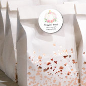 Sticker Rond Citrouille de automne Floral Girl's Baby shower Me