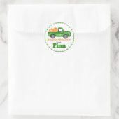 Sticker Rond Citrouille de camion citrouille Patch - Green Truc (Sac)