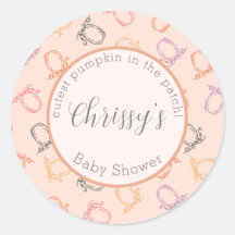 Sticker rond Citrouille de coupe dans le patch