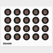 Sticker Rond CITROUILLE de l'équipage PEDS Thanksgiving Fall Nu (Feuille)