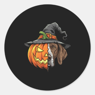Sticker Rond Citrouille de pointeur hermétique allemand Jack-o'