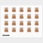 Sticker Rond Citrouille de professeur mignon Dessin vectoriel d (Feuille)