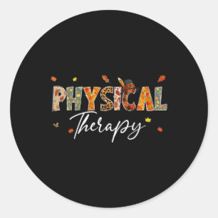 Sticker Rond Citrouille de thérapie physique amusante arbre d'a