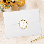 Sticker Rond Citrouille de tournesol Mariage de automne<br><div class="desc">Créez une suite élégante et intemporelle sur le thème des mariages,  qui reflète votre style sans effort avec des détails personnalisés.</div>