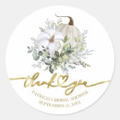 Sticker Rond Citrouille de verdure Fête des mariées automnale F (Devant)