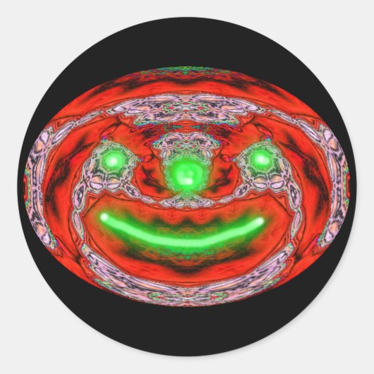 Sticker Rond Citrouille d'Halloween (Devant)