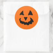 Sticker Rond Citrouille d'Halloween Halloween (Sac)